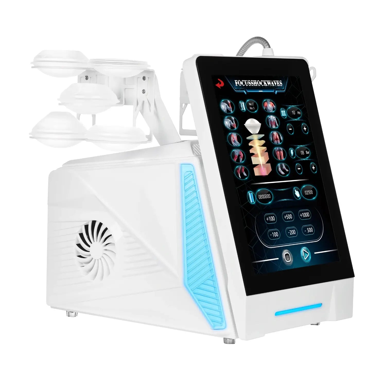 Focused Shockwave Therapy Machine | Deep Tissue Acoustic Energy Physiotherapy Device