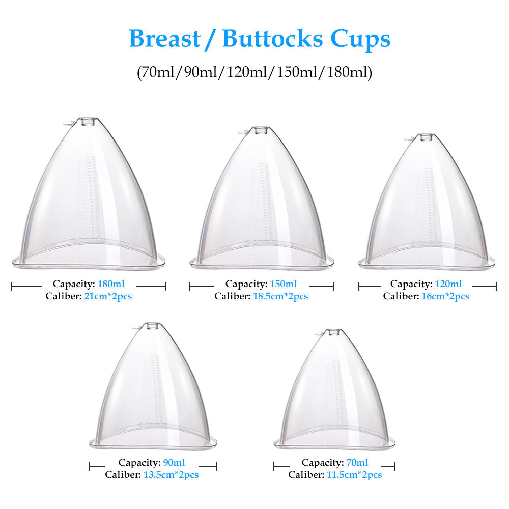 21cm Xl Cups Breast Enlargement Vacuum Butt Lift Machine Vacuum Therapy Butt Lifting Buttock Enhancement Machine Cups Cupping