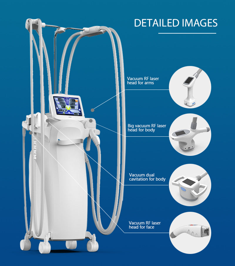 V-shape weight loss skin tightening vacuum roller cavitation machine vela body shaping massage beauty device