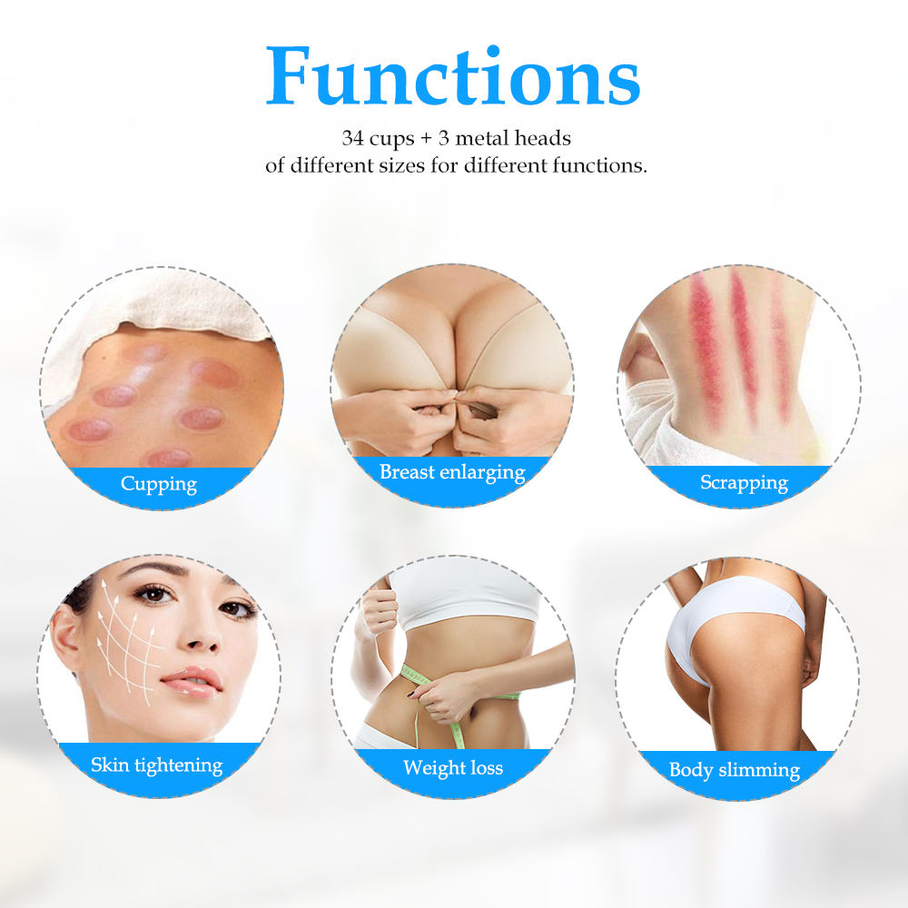 21cm Xl Cups Breast Enlargement Vacuum Butt Lift Machine Vacuum Therapy Butt Lifting Buttock Enhancement Machine Cups Cupping