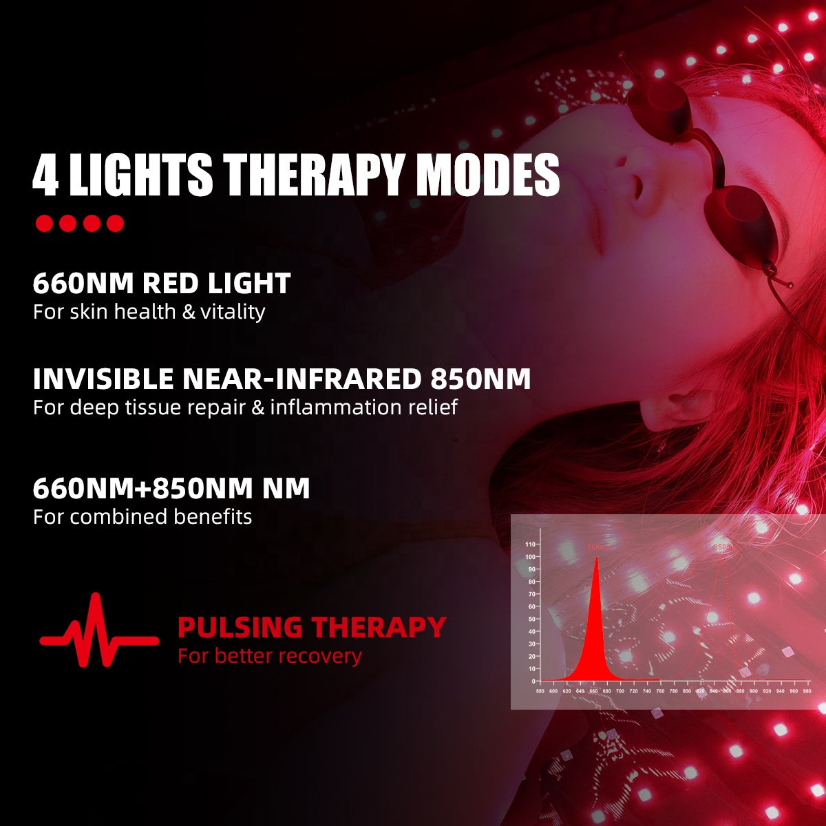 360 Led Red Near Infrared Light Therapy Pad Pods Capsule Red Light Therapy Full Body Mat Bed