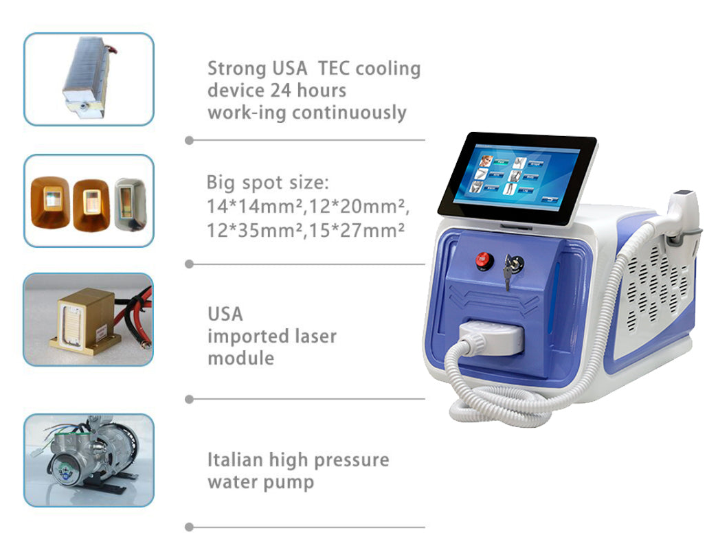 755nm/1064nm/808nm diode laser hair removal depilacion laser machine and handle price 808 diode laser hair removal