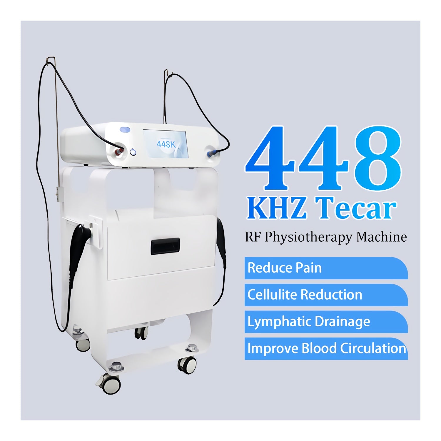 Monopolar RF 448KHz Facial Lift Machine with CET RET and Beauty Trolley