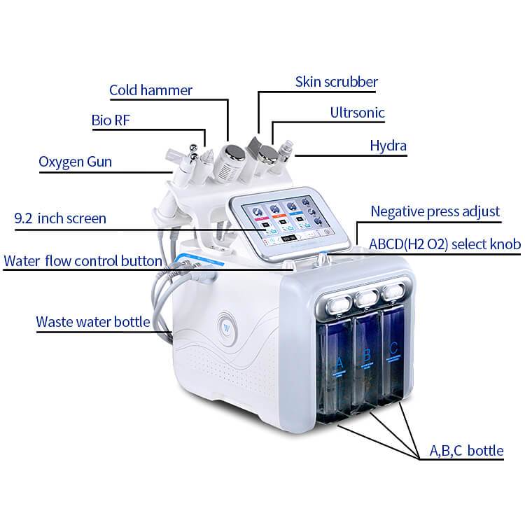 7 In 1 Hydro Dermabrasion Skin Care Water Facial Machine Oxygen Infusion Facial Machine L3