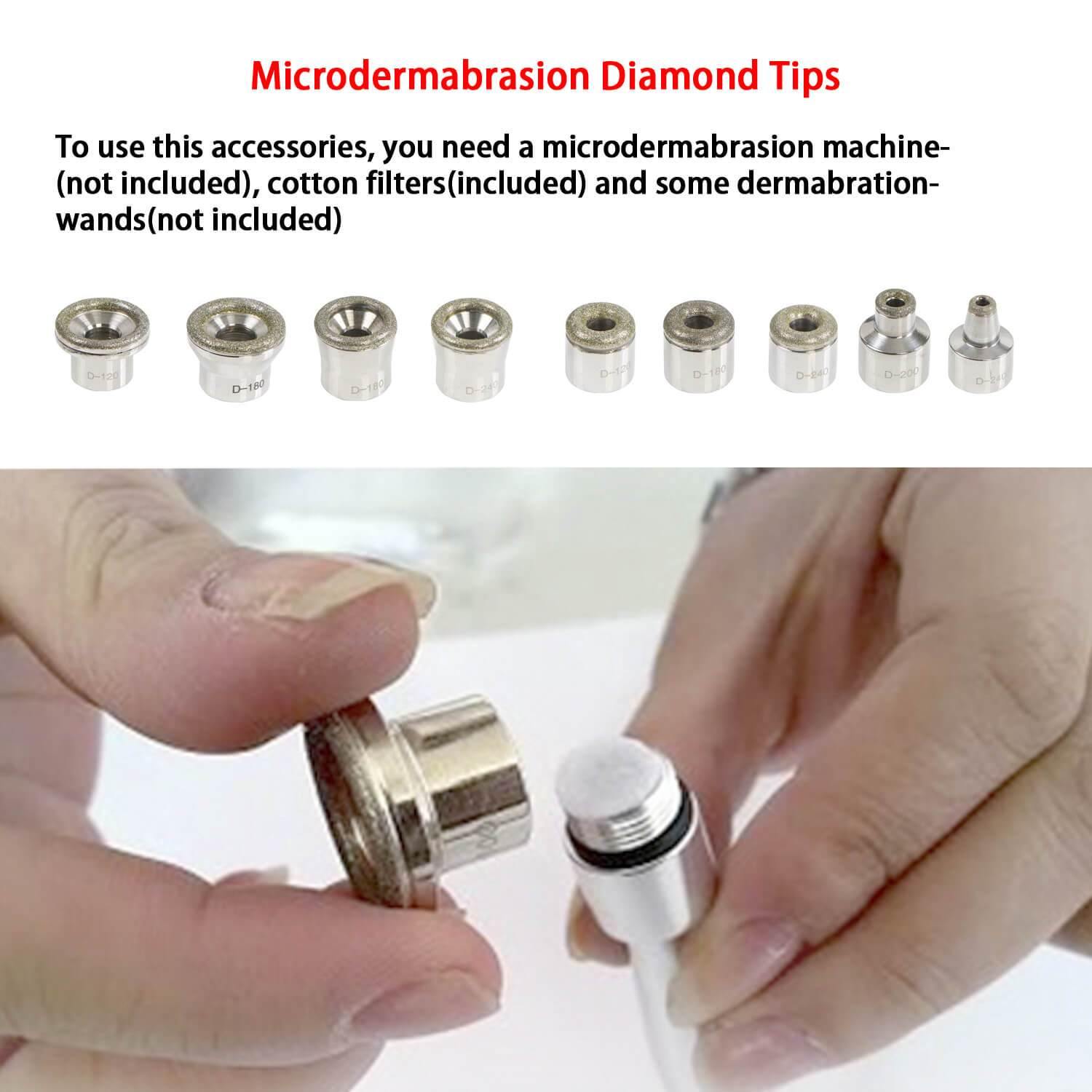9Pcs Dermabrasion Tips Replacement for Skin Peeling - Lazzybeauty